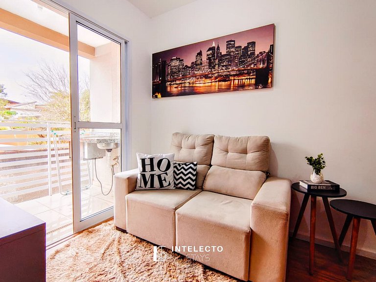 Ap307-Apê c/Piscina, varanda com Churrasq/prox PUC