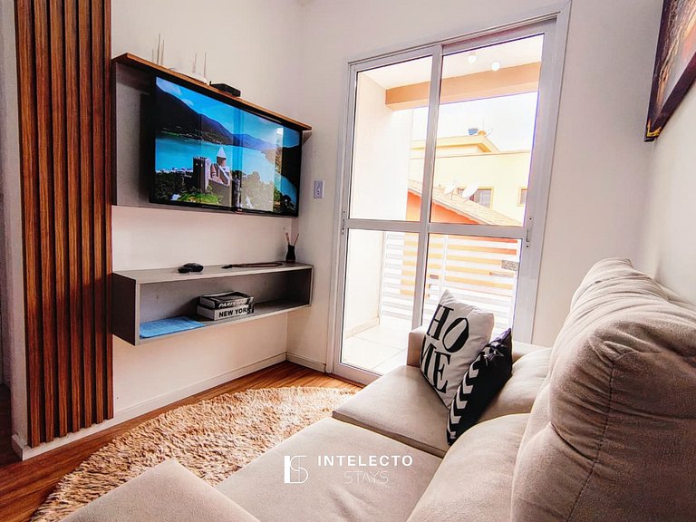 Ap307-Apê c/Piscina, varanda com Churrasq/prox PUC