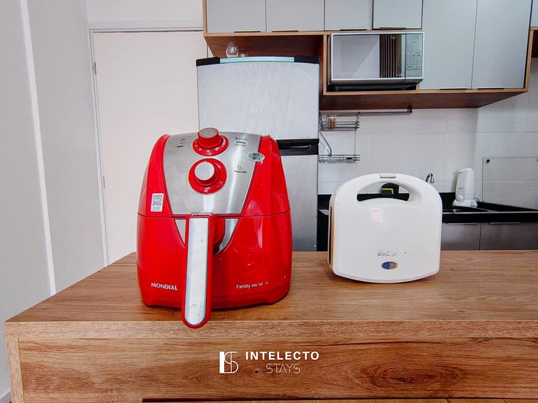 Ap307-Apê c/Piscina, varanda com Churrasq/prox PUC