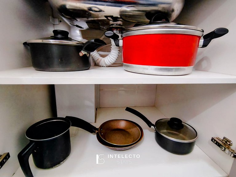 Ap307-Apê c/Piscina, varanda com Churrasq/prox PUC