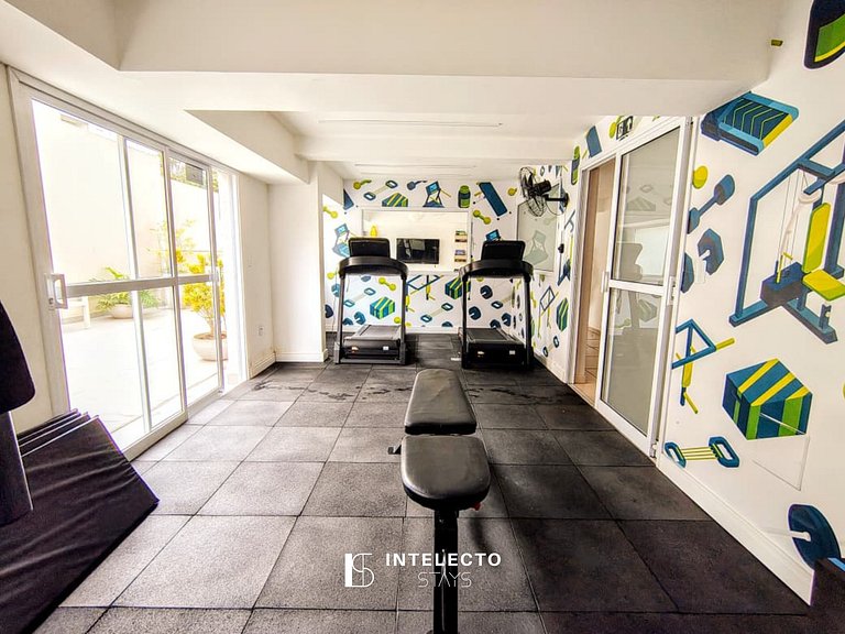 Ap307-Apê c/Piscina, varanda com Churrasq/prox PUC