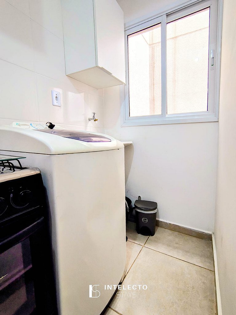 Ap307-Apê c/Piscina, varanda com Churrasq/prox PUC