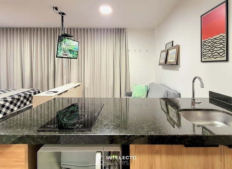 Ap 317 •Central, Piscina, Academia, A/C, Vista Top