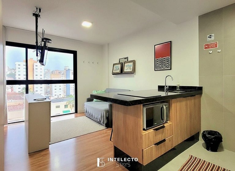 Ap 317 •Central, Piscina, Academia, A/C, Vista Top