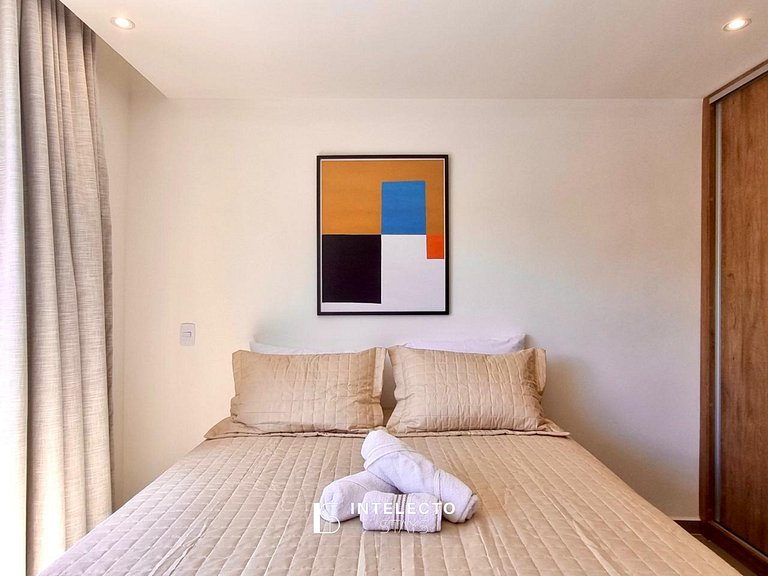 GO937-Apê 11. Studio no coração de Poços c/ar cond