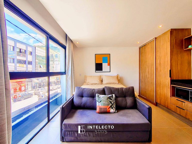 GO937-Apê 11. Studio no coração de Poços