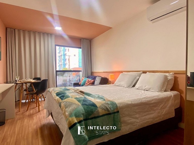 Ap 213 • Central, Piscina, Academia, Ar Cond.