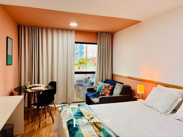 Ap 213 • Central, Piscina, Academia, Ar Cond.