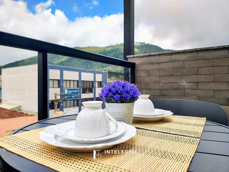 GO937-Apê 31. Studio no coração de Poços c/ar cond