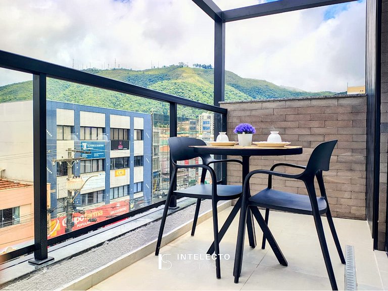 GO937-Apê 31. Studio no coração de Poços c/ar cond