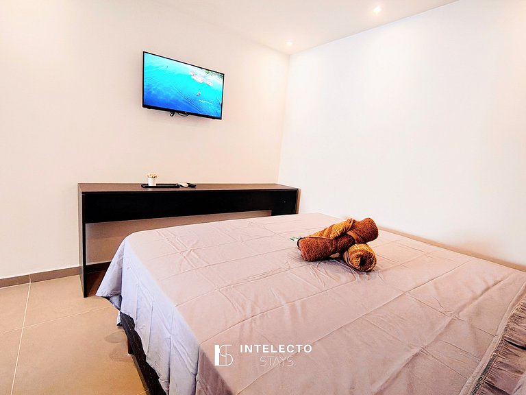 GO937-Apê 13. Studio no coração de Poços c/ar cond