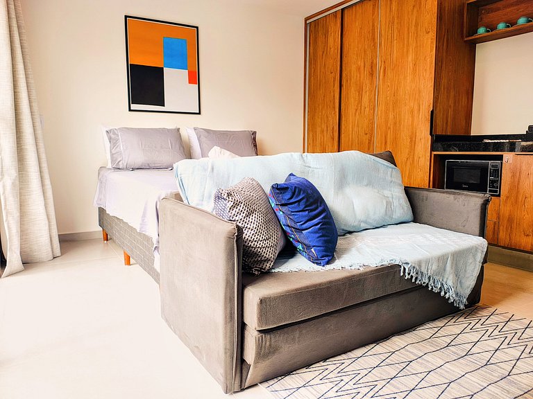 GO937-Apê 21. Studio no coração de Poços