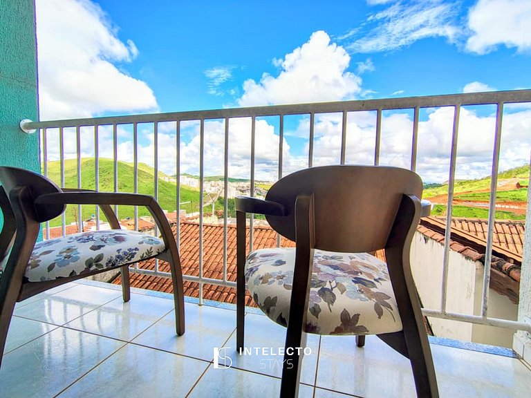 201-3 Quartos, Varanda, Vista Top, perto do Centro