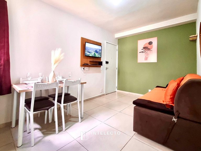 Apê 2/13 - Acessível e Aconchegante em Condomínio