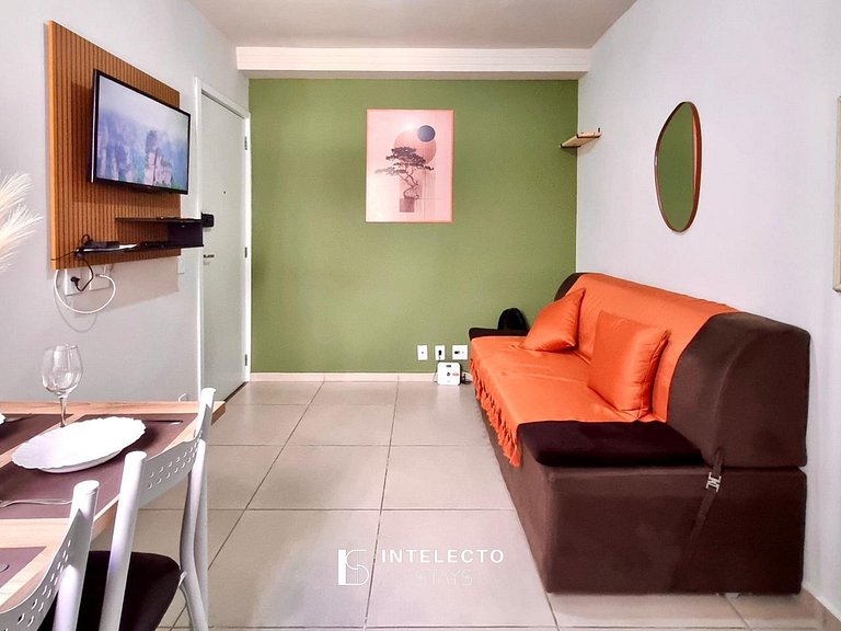 Apê 2/13 - Acessível e Aconchegante em Condomínio