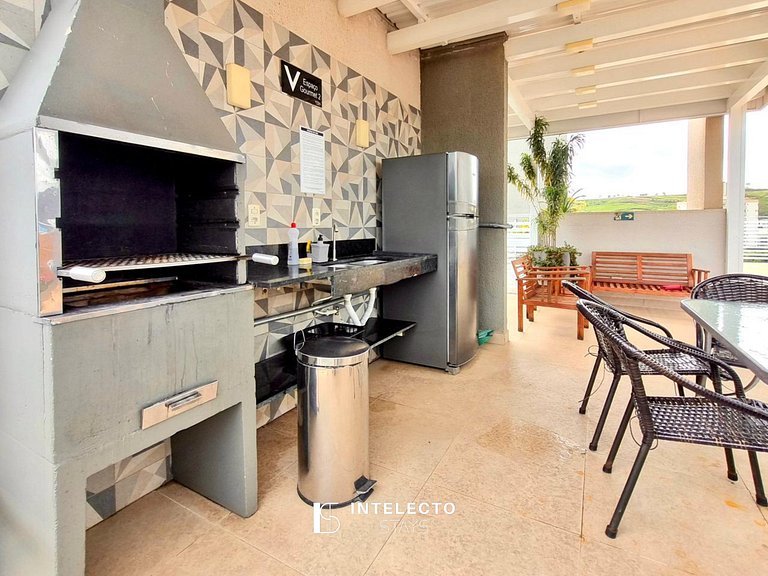 Apê903. Vista incrível, varanda gourmet, piscina