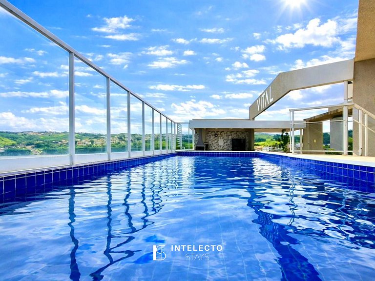 Apê903. Vista incrível, varanda gourmet, piscina