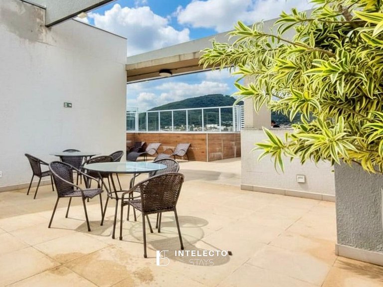 Apê903. Vista incrível, varanda gourmet, piscina