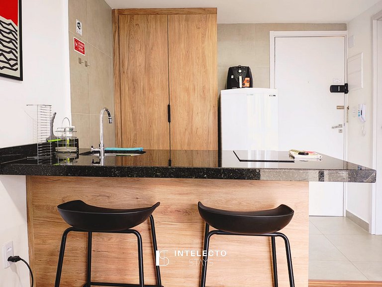 Ap 317 •Central, Piscina, Academia, A/C, Vista Top