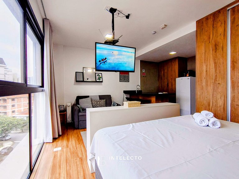 Ap 317 •Central, Piscina, Academia, A/C, Vista Top