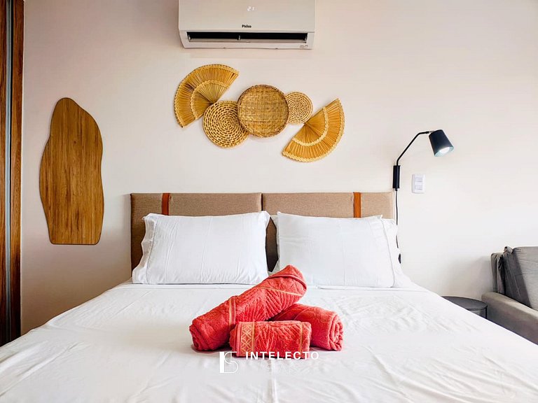 Apê 64 •Central, Jacuzzi, Academia, A/C, Vista Top