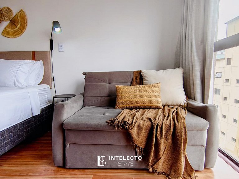 Apê 64 •Central, Jacuzzi, Academia, A/C, Vista Top