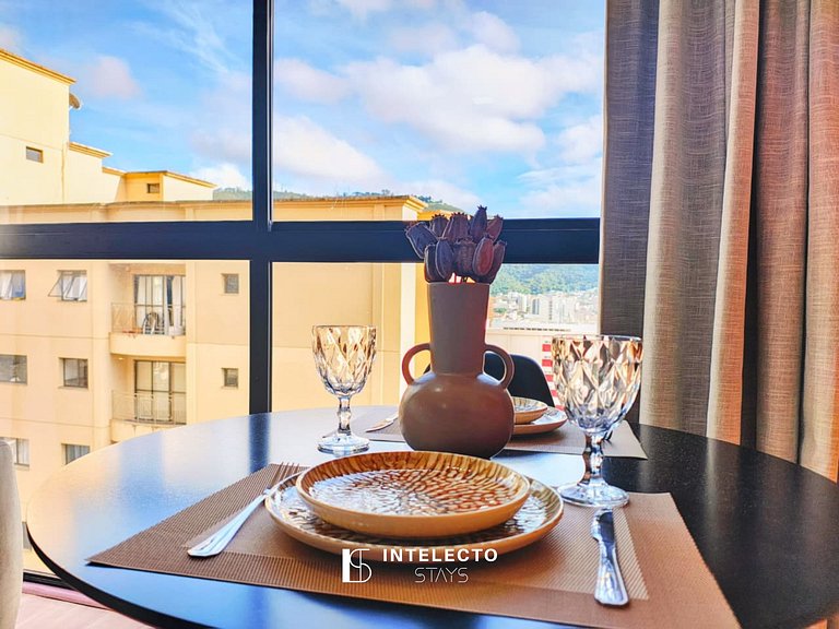 Apê 64 •Central, Jacuzzi, Academia, A/C, Vista Top