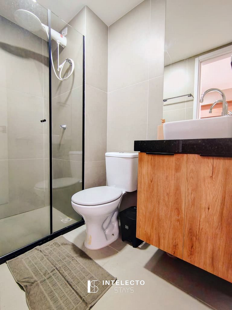 Apê 64 •Central, Jacuzzi, Academia, A/C, Vista Top