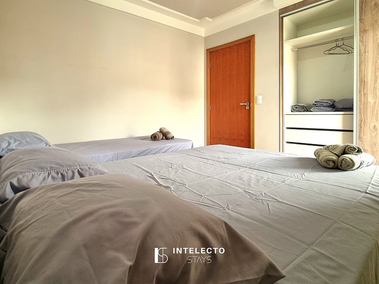 Apê aconchegante, à poucos minutos do centro