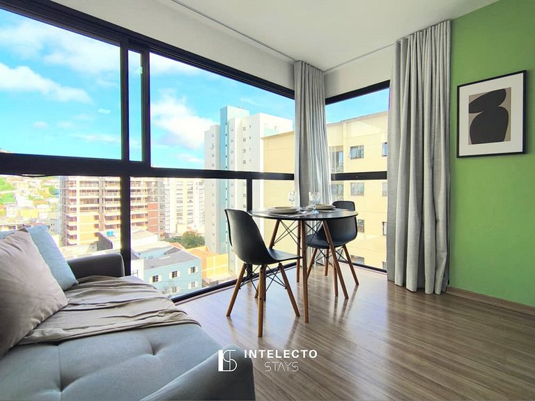 Apê 51 •Central, Jacuzzi, Academia, A/C, Vista Top