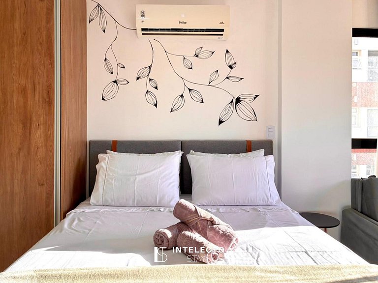 Apê 51 •Central, Jacuzzi, Academia, A/C, Vista Top