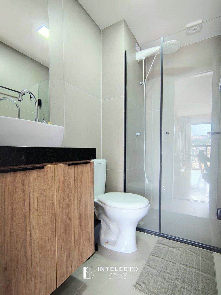 Apê 51 •Central, Jacuzzi, Academia, A/C, Vista Top