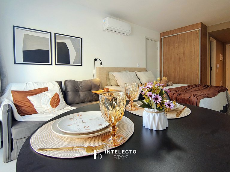 Ap 212 • Central, Pisc, jacuzzi Academia, Ar Cond.