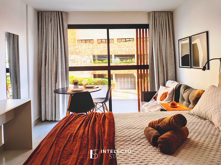 Ap 212 • Central, Pisc, jacuzzi Academia, Ar Cond.