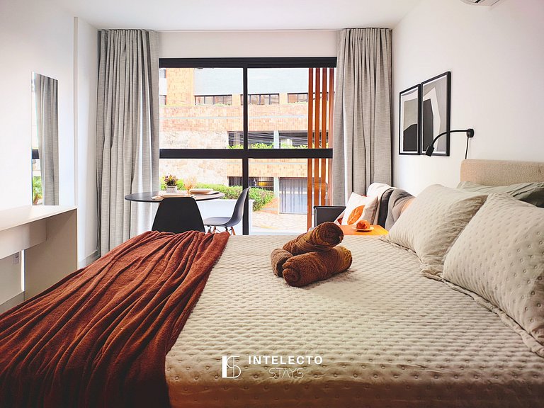 Ap 212 • Central, Pisc, jacuzzi Academia, Ar Cond.