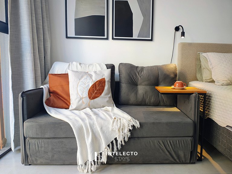 Ap 212 • Central, Pisc, jacuzzi Academia, Ar Cond.