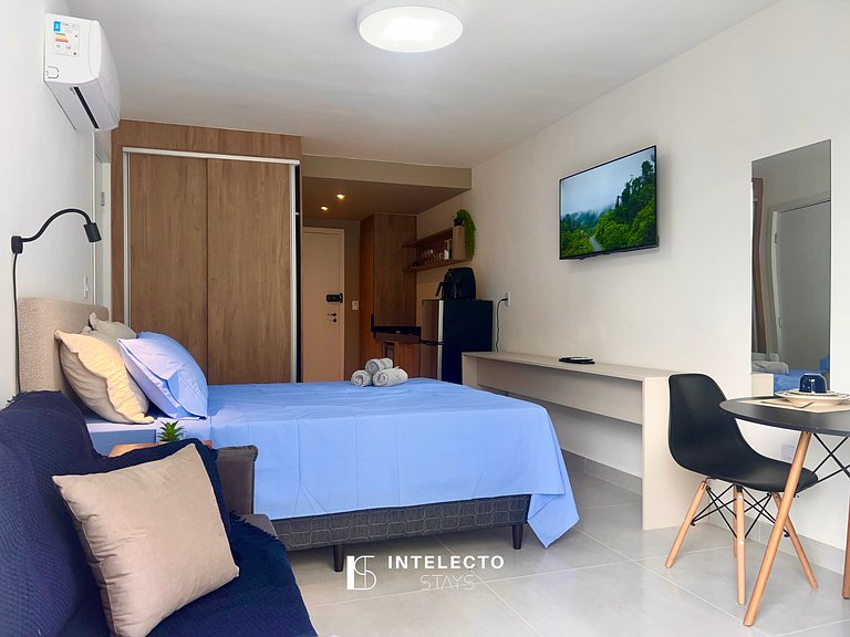 Ap 110• Central, Pisc, Academia, Ar Cond e Quintal