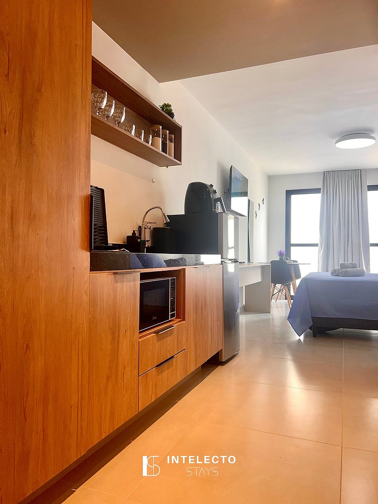 Ap 110• Central, Pisc, Academia, Ar Cond e Quintal