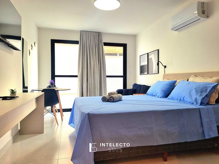 Ap 110• Central, Pisc, Academia, Ar Cond e Quintal