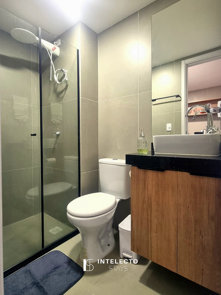 Apê 24 •Central, Jacuzzi, Academia, A/C, Vista Top