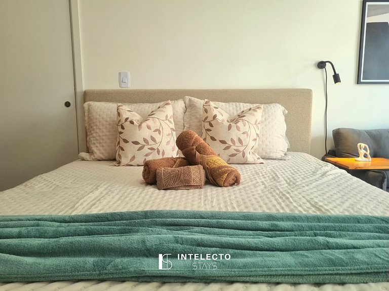 Ap 213 • Central, Piscina, Academia, Ar Cond.