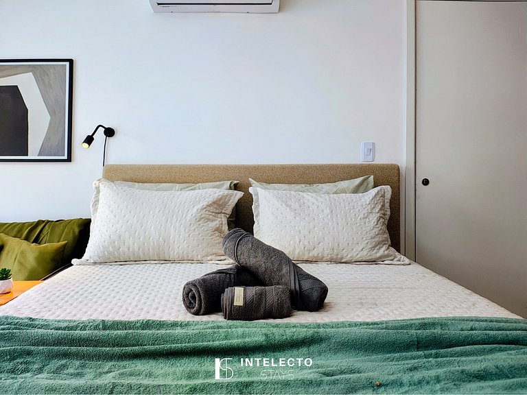 Ap 210 • Central, Pisc, jacuzzi Academia, Ar Cond.