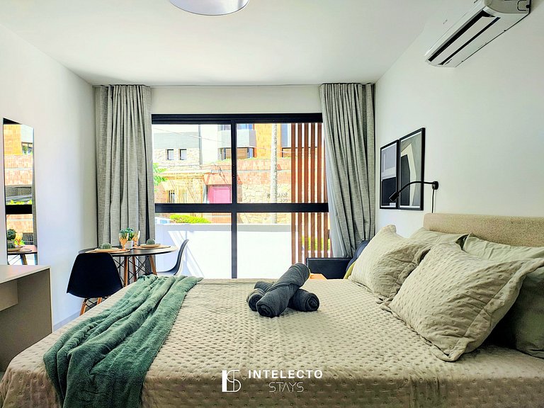 Ap 210 • Central, Pisc, jacuzzi Academia, Ar Cond.