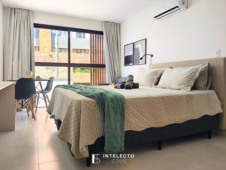 Ap 210 • Central, Pisc, jacuzzi Academia, Ar Cond.