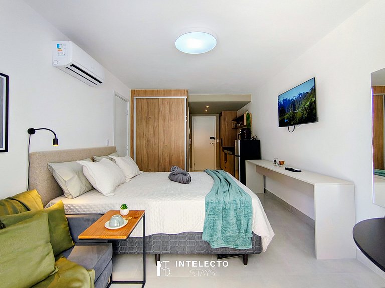 Ap 210 • Central, Pisc, jacuzzi Academia, Ar Cond.