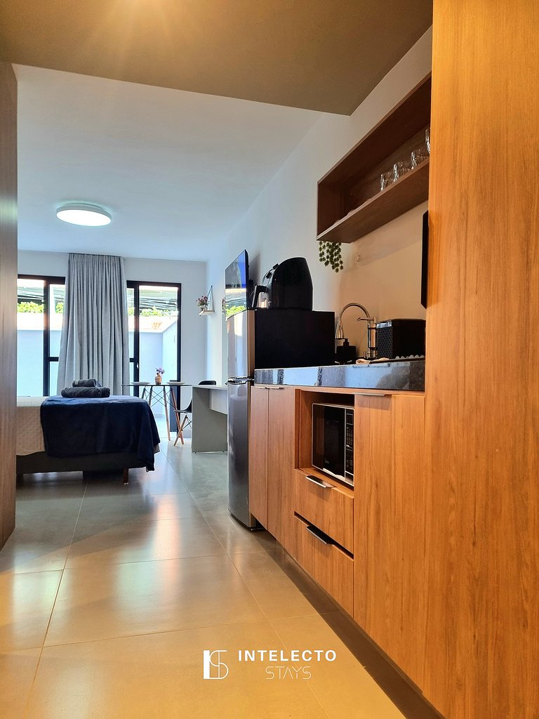 Ap 113• Central, Pisc, Academia, Ar Cond e Quintal