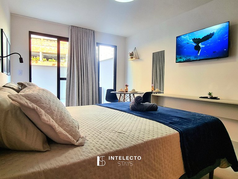 Ap 113• Central, Pisc, Academia, Ar Cond e Quintal