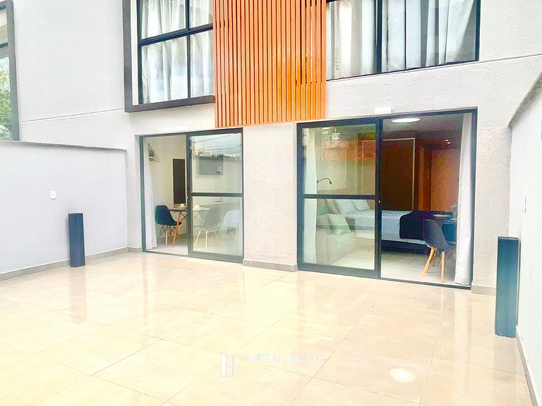 Ap 113• Central, Pisc, Academia, Ar Cond e Quintal