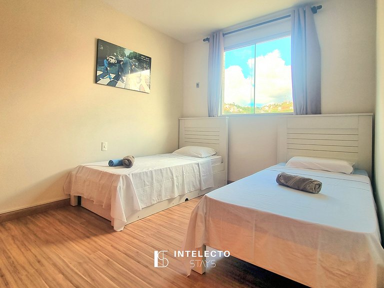 201-3 Quartos, Varanda, Vista Top, perto do Centro