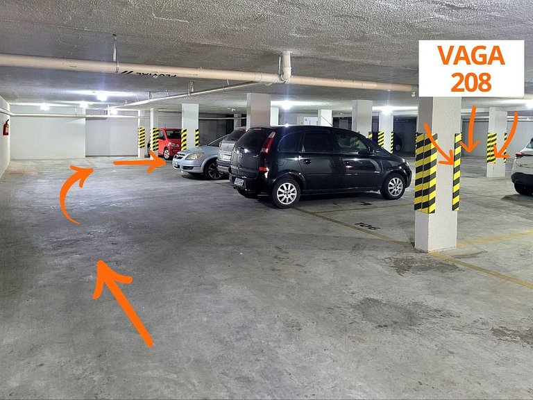 Ap 208 • Central, Piscina, Academia, Ar Cond.